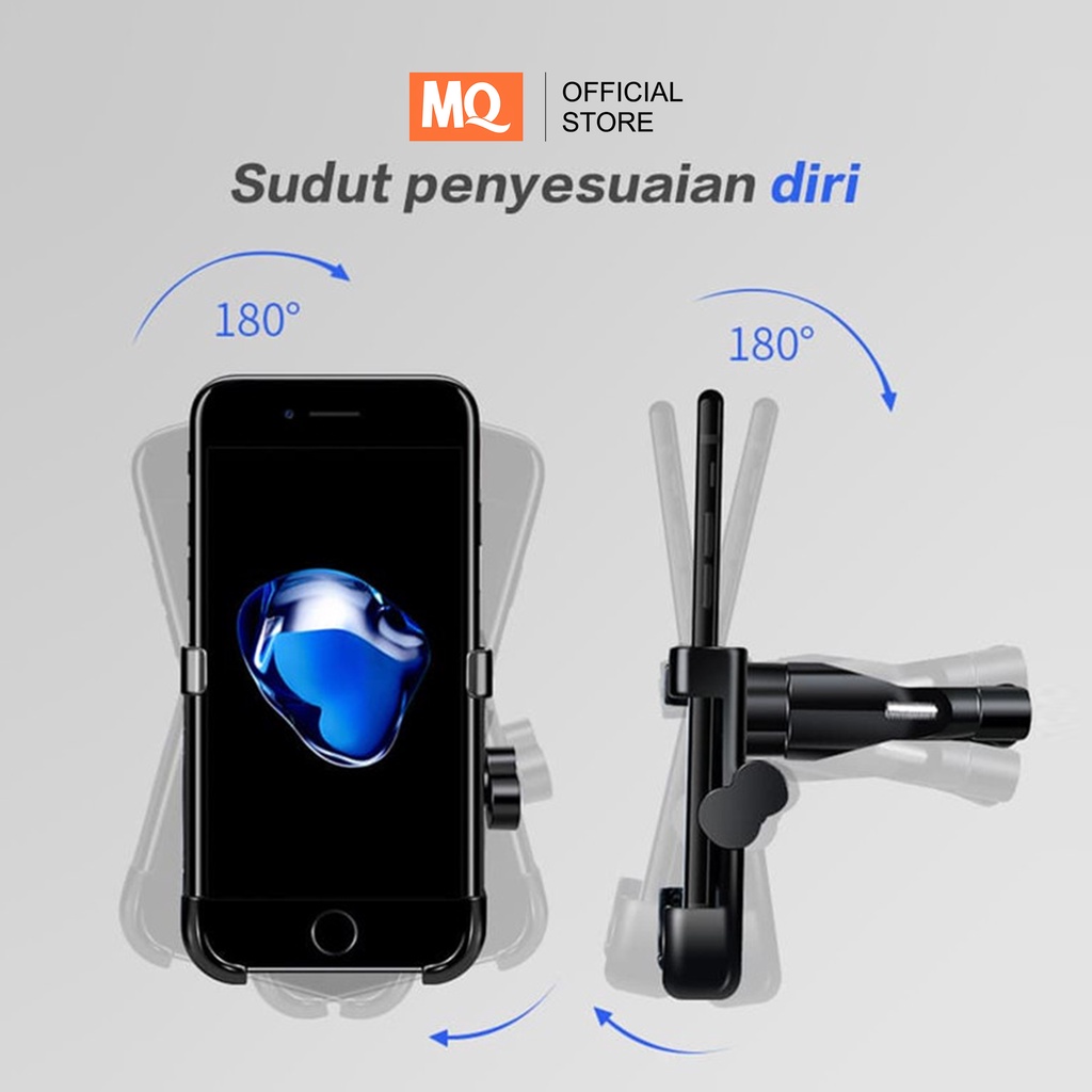 MQ Holder sepeda/Motor Handphone Holder Handle Bar Metal Sepeda Holder Universal Holder (MQ888)