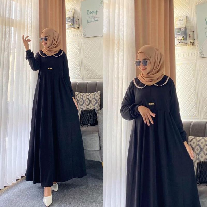 gamis diana denim gamis june gamis murah gamis terbaru Gamis diana denim original By ZuRa Design