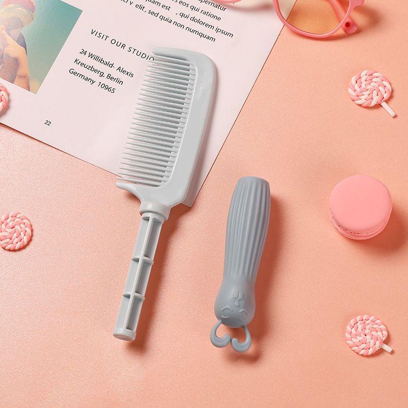 SISIR RAMBUT GAGANG HAIR COMB SILIKA MOTIF KARTUN KELINCI LUCU ANAK DEWASA CANTIK-4