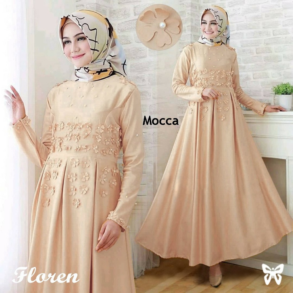 HOPYLOVY - Maxi Dress Floren Mutiara Tabur