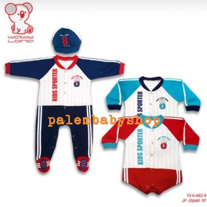 baby lona baju kodok panjang+topi 8team tutup kaki 6062