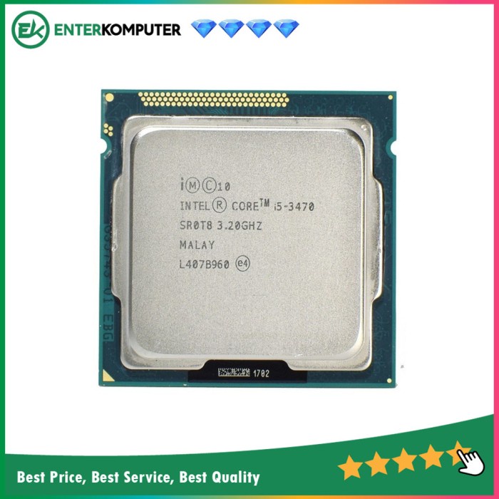 Processor Intel Core i5-3470 3.2Ghz Cache 6MB [Tray] Socket LGA 1155