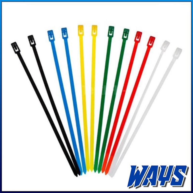 [Z111] Kabel Ties Kabel Tis Cable Tis Hitam Putih Warna Warni Isi 100pcs