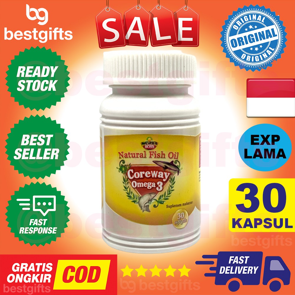 NATURE'S NATURES NATURE BOSS NATURAL FISH OIL COREWAY OMEGA 3 MINYAK IKAN KOLESTEROL MATA 30 KAPSUL