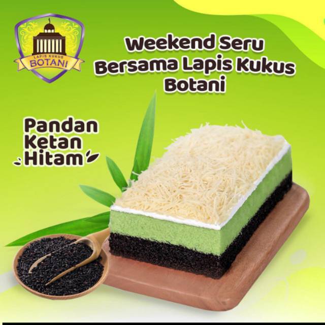 

Bolu botani pandan ketan hitam