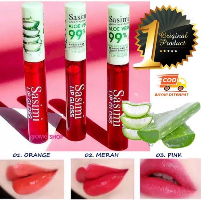 ✨NAGIHI✨ ECER - SASIMI ALOE VERA LIPTINT - Sasimi Aloe Vera Liptint 99% Lip Tint