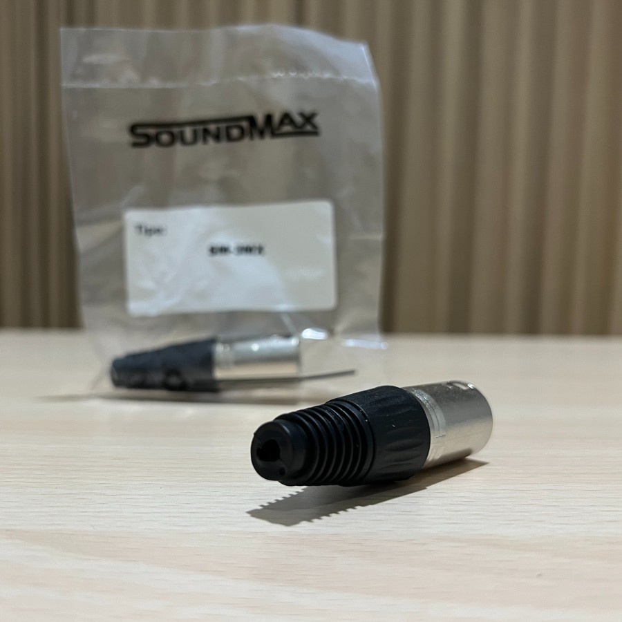 JACK CANON XLR MALE COWOK SILVER PLATED LAPIS PERAK SOUNDMAX SM-3MX