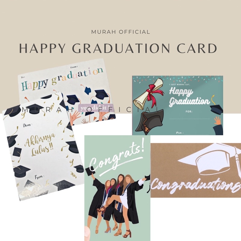 Kartu Ucapan Wisuda graduation card Congraduations  Happy Graduation / CONGRATULATION / Greeting Car