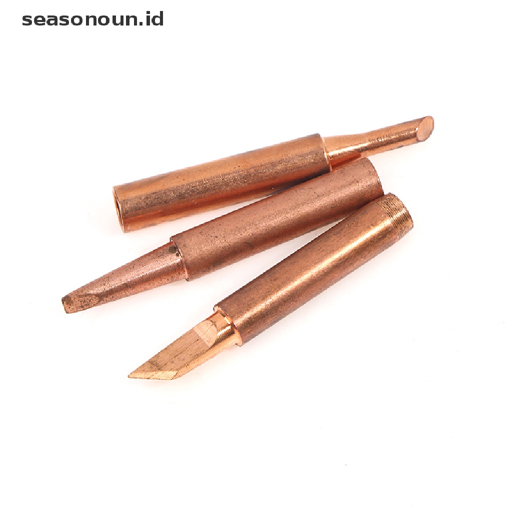 5pcs Ujung Besi Solder Bebas Timah Bahan Tembaga Murni 900M-T-K