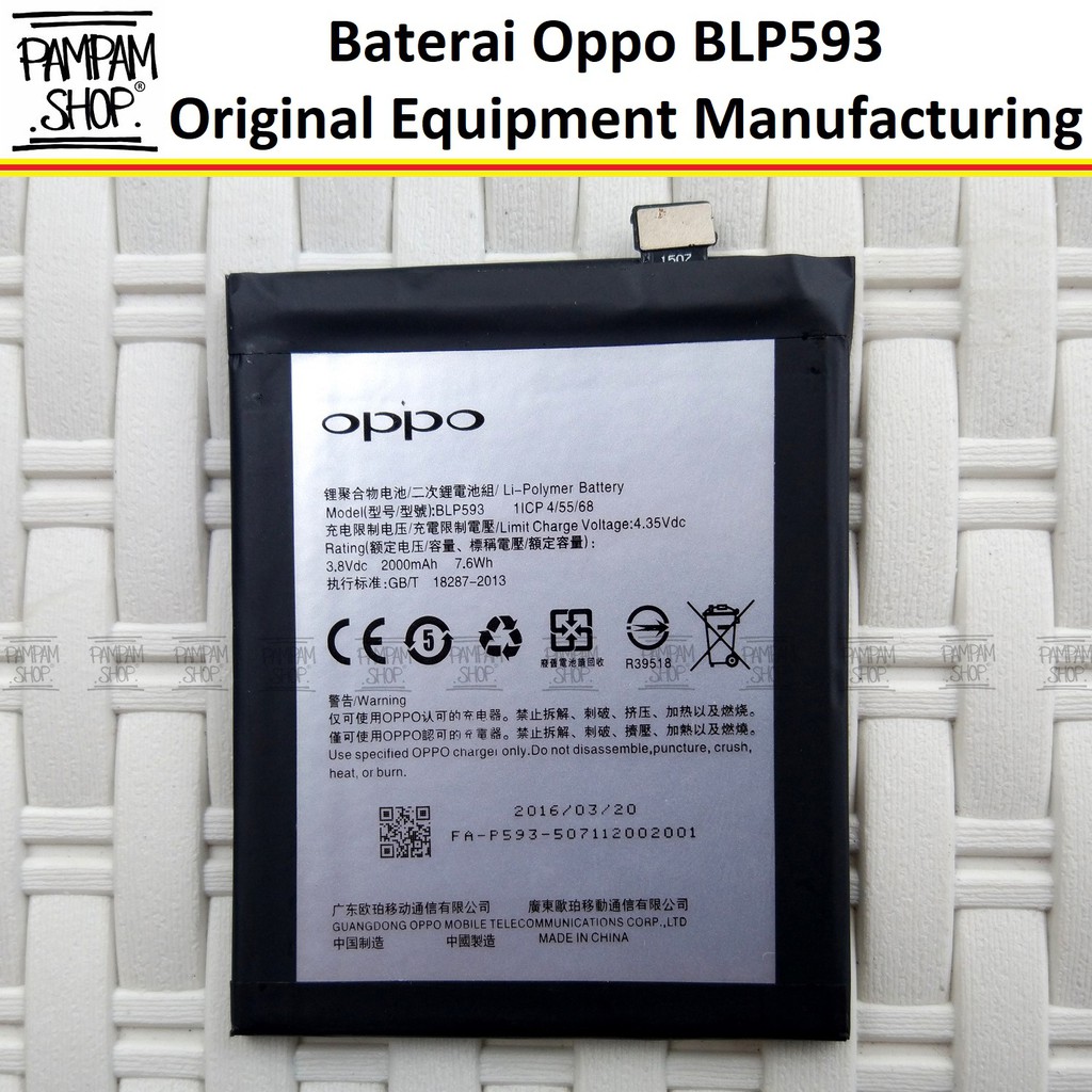 Baterai Oppo Neo 5 A31 BLP593 Original OEM Batre Batrai Battery BLP 593 HP Handphone