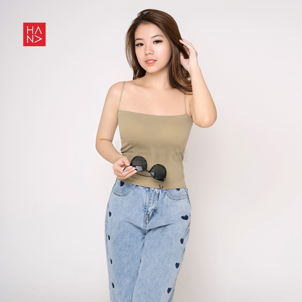 Kyra Square Tank Top dengan Cup Bra Murah Tengtop Wanita - TT298