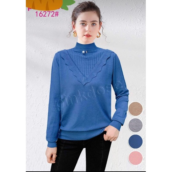 Atasan rajut import free bross pinkdose