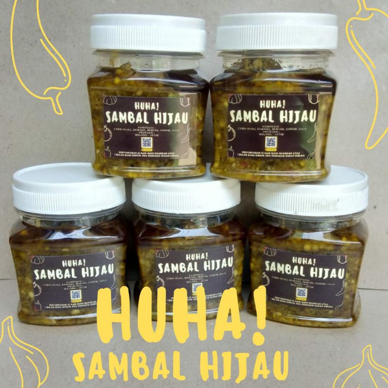 

HUHA! Sambal Hijau kemasan Jar berat 135 gram