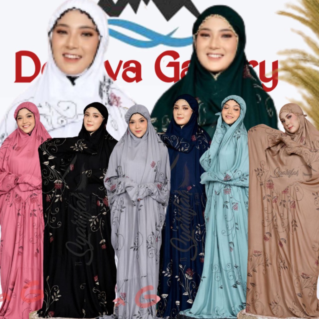 Mukena Terusan Dewasa Katun Adem Platinum Rose Present By Doeliva Gallery Mukenah Langsungan Bordir 