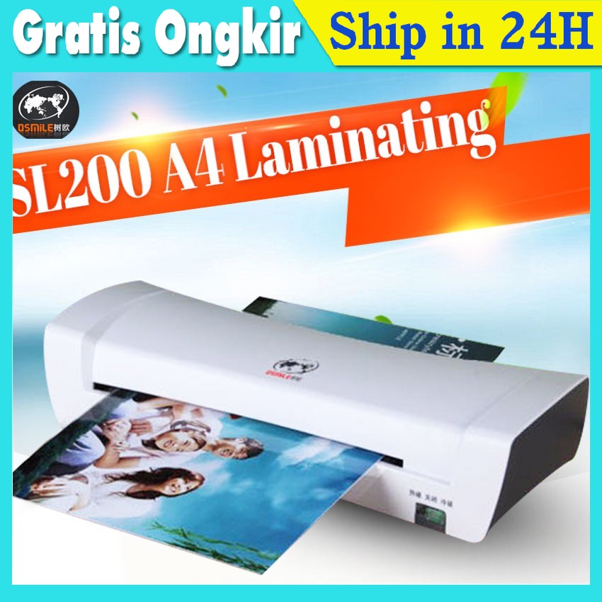 

Osmile SL200 A4 F4 Mesin Laminating Machine Thermal Laminator Panas / Dingin Mesin Laminasi