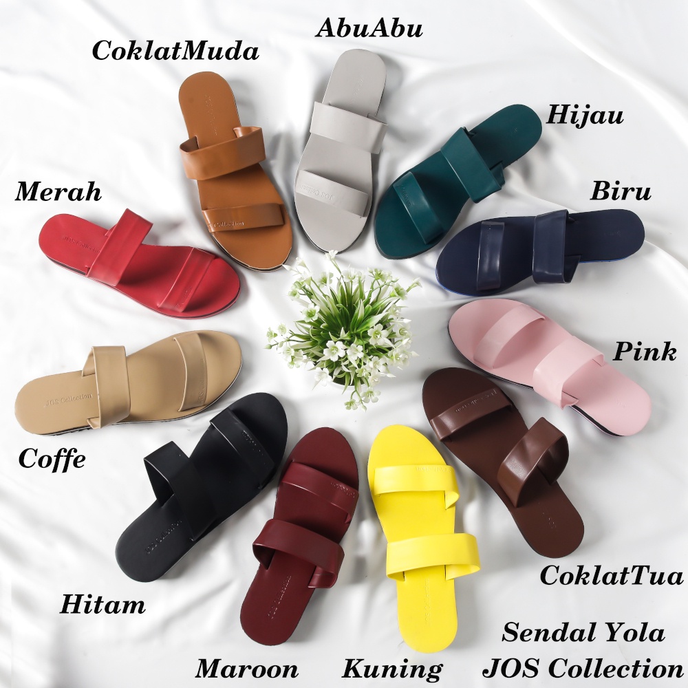 Sandal Selop Wanita - Yola Tinggi 3 cm by Jos Collection