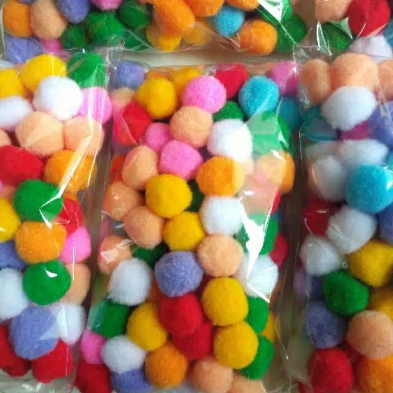 100 Pcs Pompom 3cm - bola Pompom - pompom