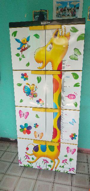 Lemari Plastik Lemari Pakaian Homey Premium Jerpah Susun 4 (jumbo)