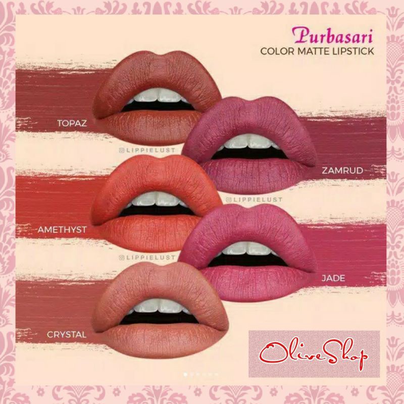 OliveShop ❤ Purbasari Lipstick Color Matte Lipstik Colour Matte