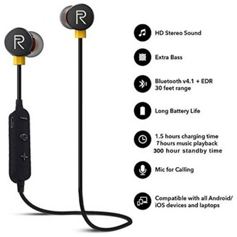 Headset Bluetooth Sport Magnetic Realme Buds