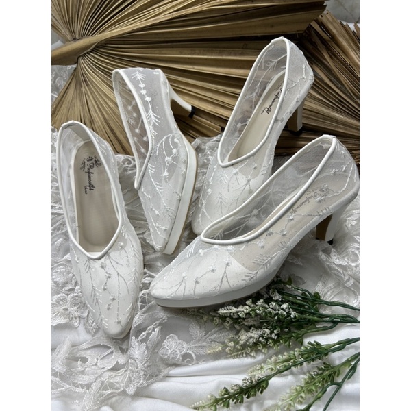 sepatu wanita rafaizoutfut bilqis putih 7cm runcing