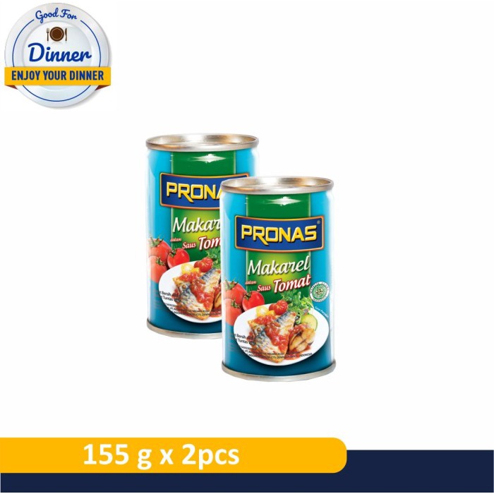 

asa457a Pronas Mackerel Dalam Saus Tomat 155 G Bundling 2 Pcs Xa20X1