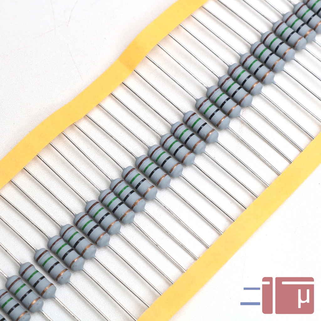 x10 Resistor 15R 15 Ohm 1W Metal Oxide 5% Taiwan Kaki Tembaga