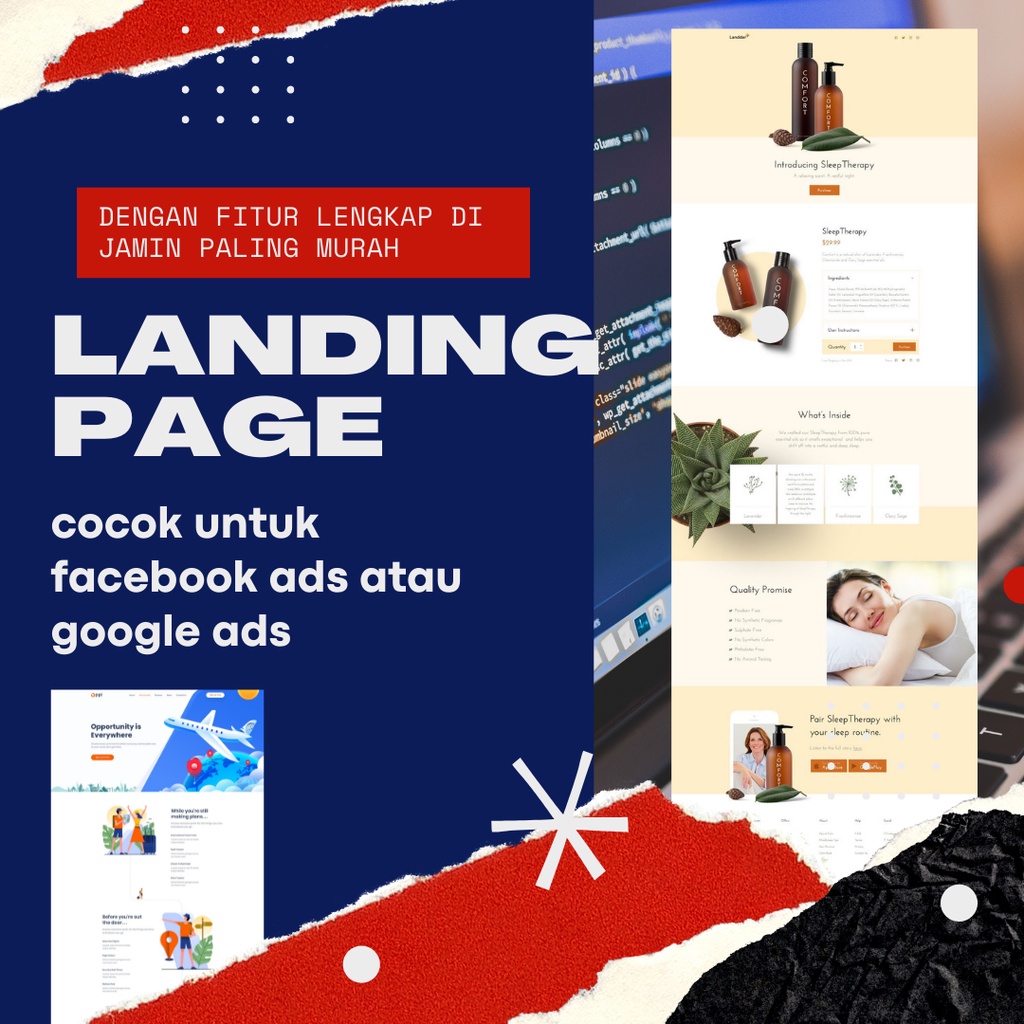 jasa landing page profesional untuk Facebook ads/google ads