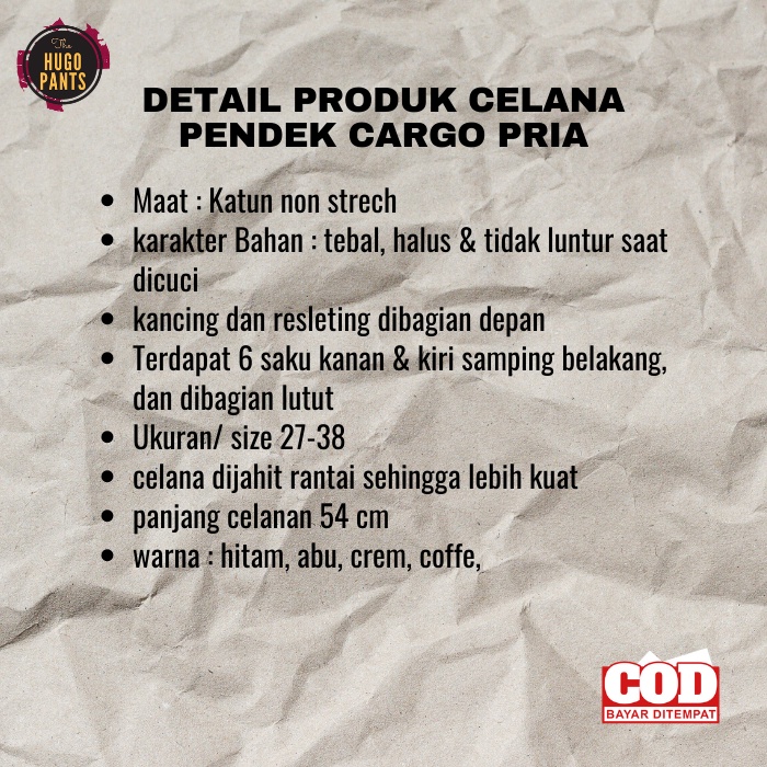 PROMO BAYAR DITEMPAT CARGO PANTS CELANA CARGO PENDEK GUNUNG PRIA ARMY MURAH