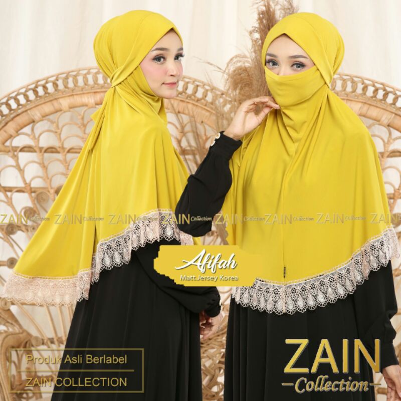 khimar niqob afifah original zain collection