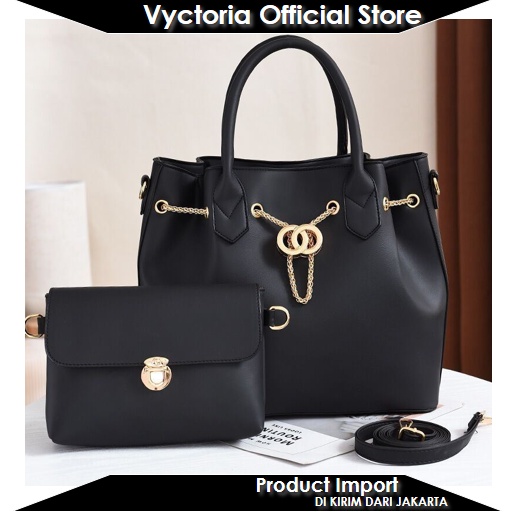 (COD) Vyctoria VOS3186 Tas Selempang Wanita Fashion 2in1 Promo JT3186 BQ2780 3186 2780