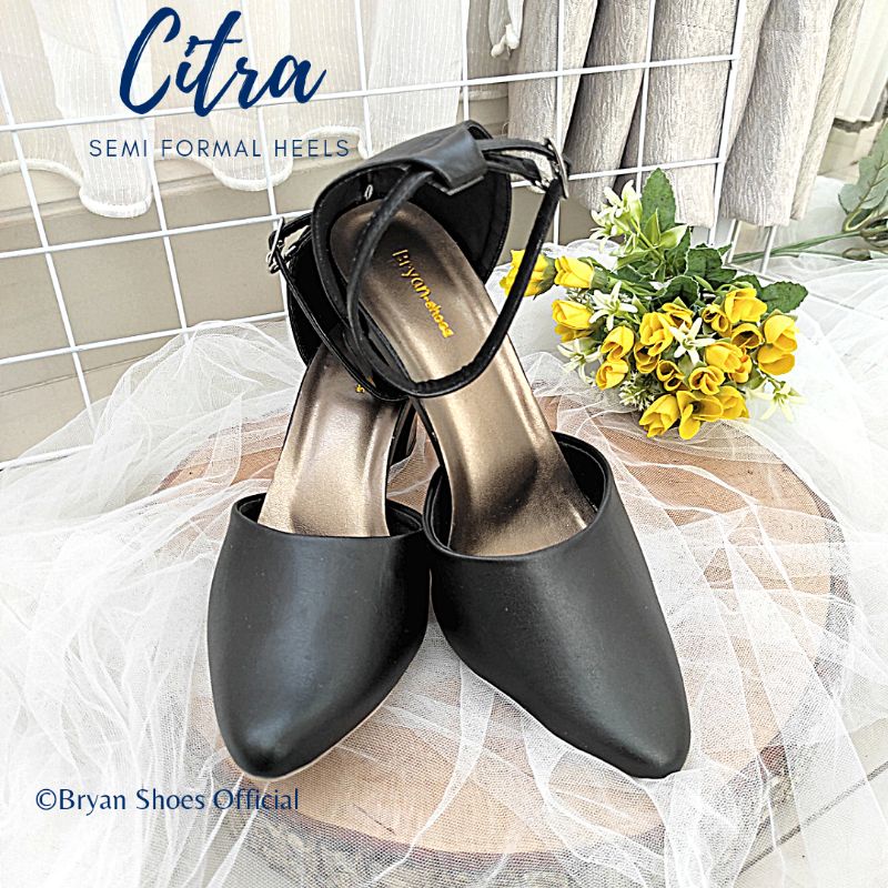 Bryan Citra Heels Tahu 8cm Dove Polos Oversize Bigsize Jumbo 36-40 41 42 43 Non-Kilap Klasik