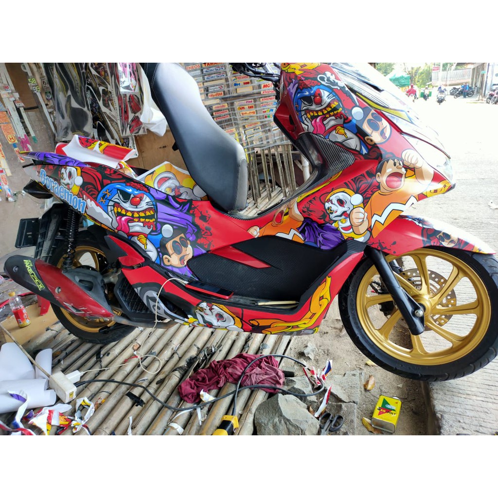 STIKER DECAL PCX DORAEMON ZOMBIE