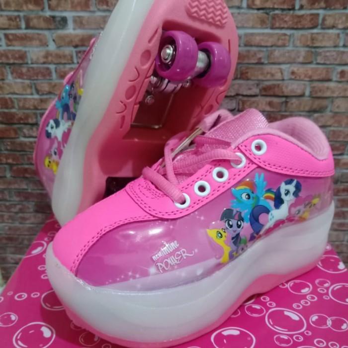 SEPATU RODA ANAK RODA 4 KARAKTER PONY -PINK PROMO