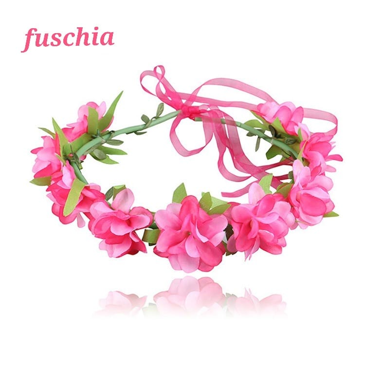 SAKURA HEADBAND MAHKOTA BUNGA AKSESORIS RAMBUT ANAK CEWEK KOREA IMPOR FLOWER GIRL MERMAID