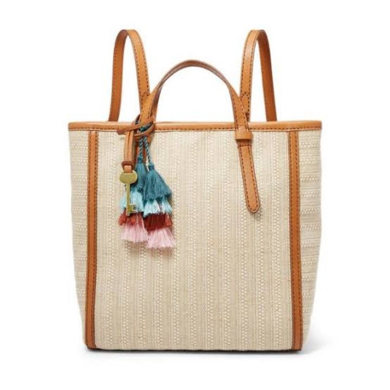 FOSSIL ORIGINAL CAMILLA SMALL  BACKPACK NEUTRAL STRIPE