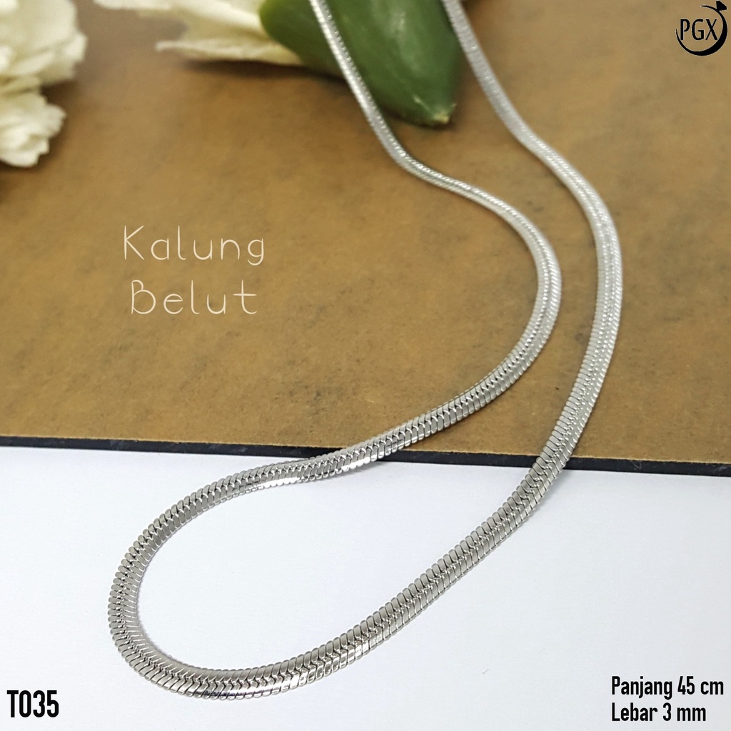 PGX Kalung Titanium Panjang Wanita / Pria Anti Karat Aksesoris Fashion Premium - T035