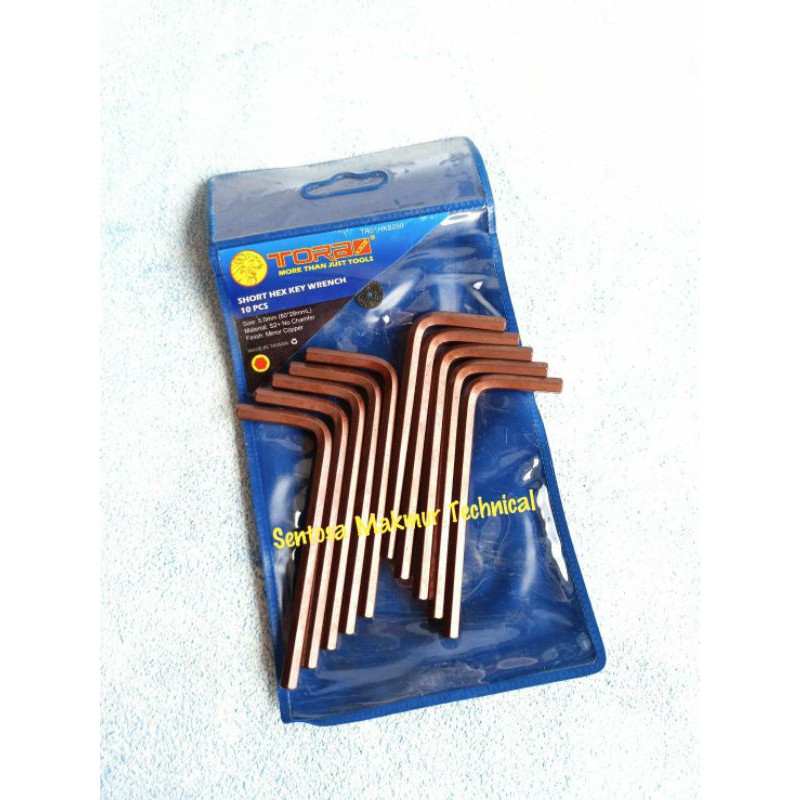 TORA 5 MM Kunci L Short Pendek Hex Key 5mm S2