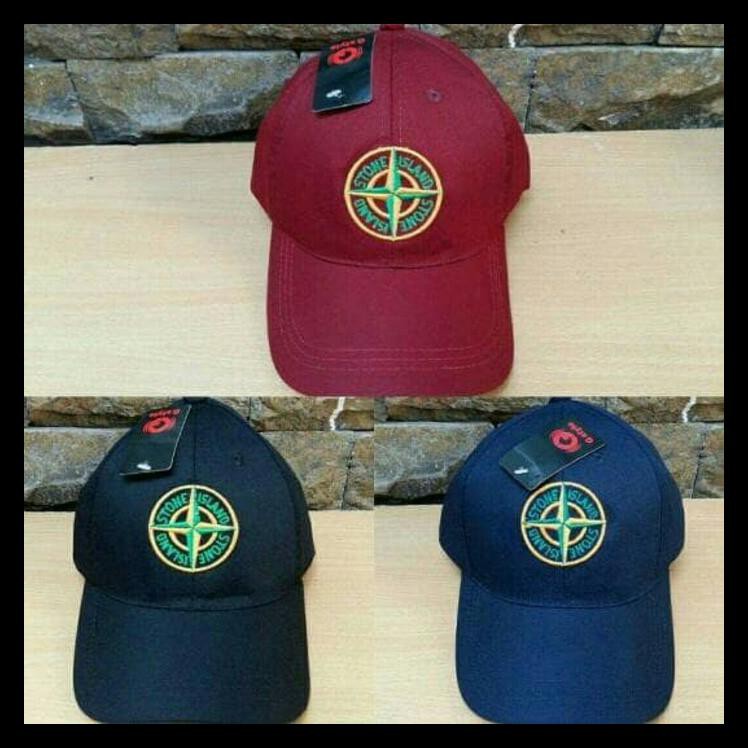 stone island red cap