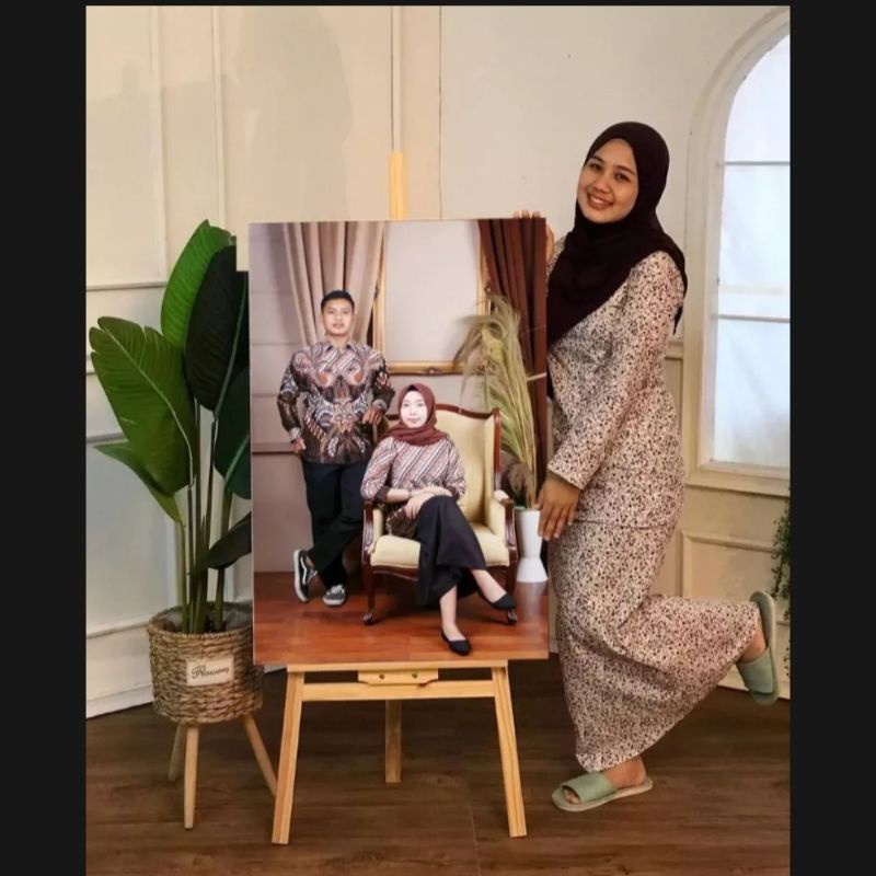 CETAK FOTO BESAR 24R (30X46) + BINGKAI MDF LAMINASI GLOSSY