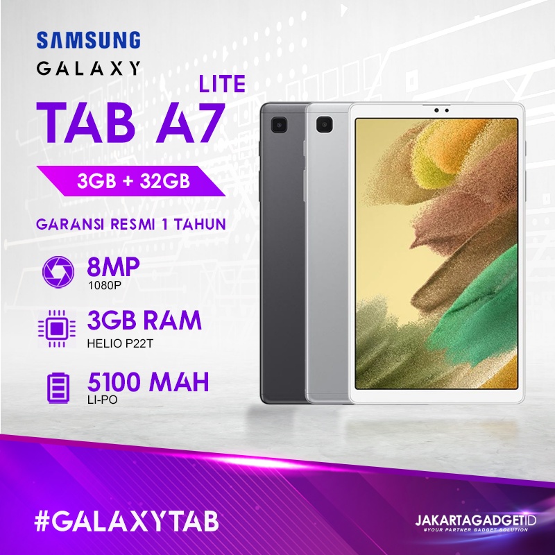 Samsung Galaxy Tab A7 Lite [3GB+32GB] Garansi Resmi Samsung 1 Tahun