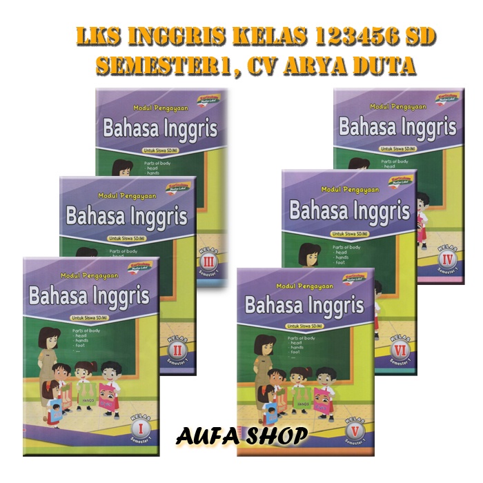 Lks Bahasa Inggris Kelas 123456 SD/MI Semester 1 arya duta Sampul baru