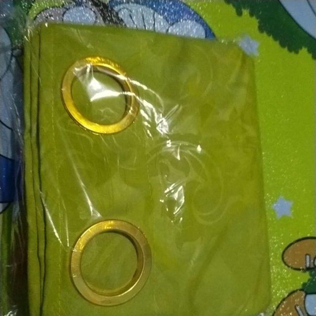 Produsen Gorden Embos Hijau Jade Smokering Murah! Ukuran 115cm X 210cm / Gorden Grosir