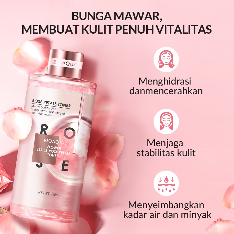 BIOAQUA FLOWER SERIES ROSE PETALS TONER 250 ML/NO18691