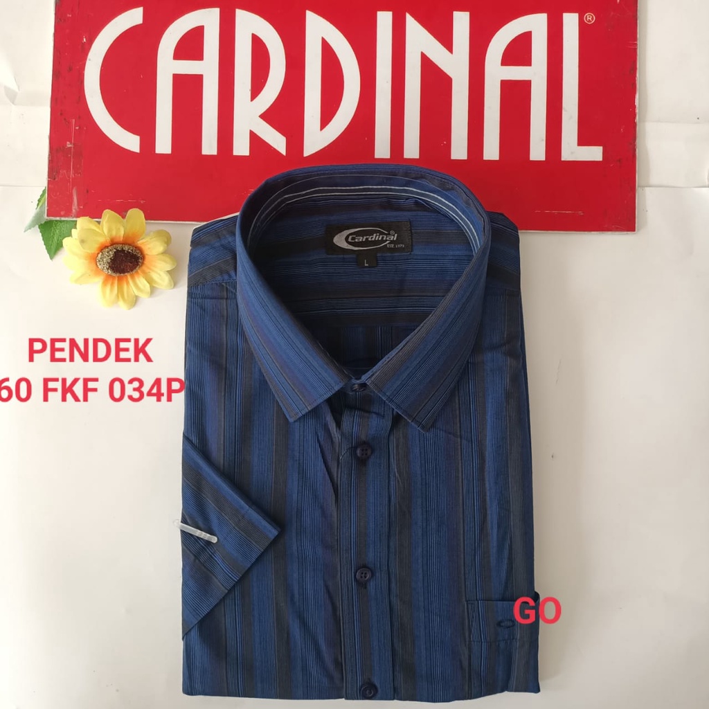 gof XL-3XL CARDINAL KEMEJA FORMAL PENDEK RegularFit Pakaian Kemeja Kerja Pria Kantor Acara Resmi Pakaian Wisuda Original KMGB