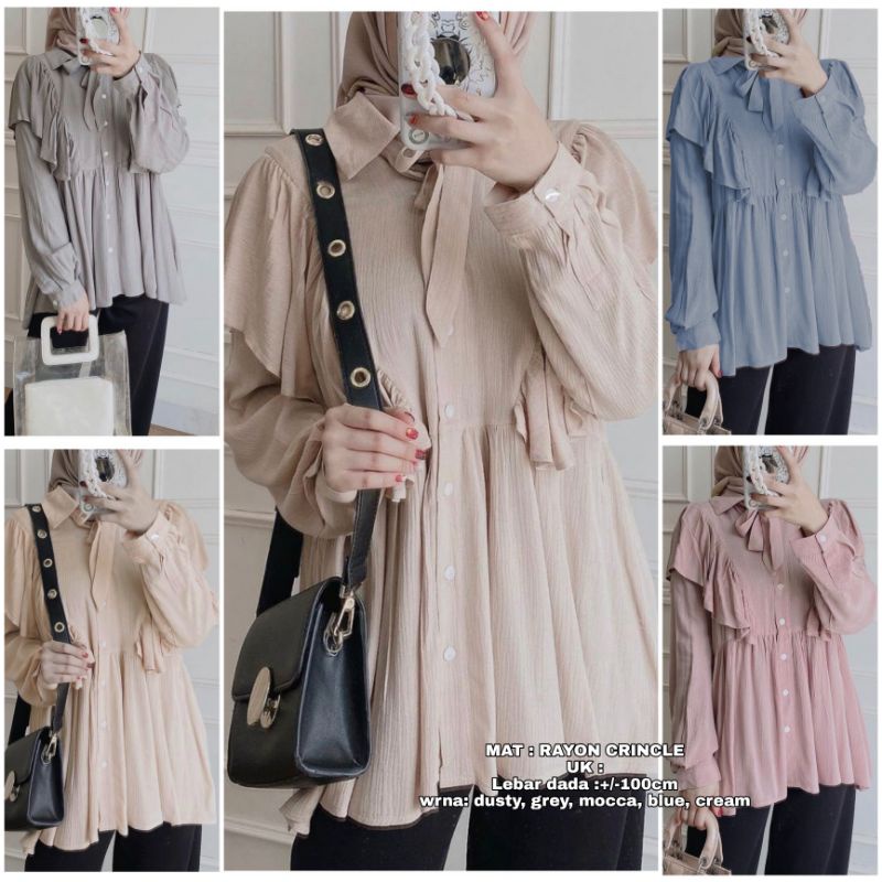 VIA BLOUSE / BLOUSE / KEMEJA WANITA / TUNIK / ATASAN WANITA