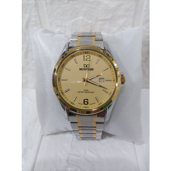 MIRAGE 8710 BRP-M/JAM TANGAN PRIA RANTAI STAINLESS STELL WATER RESISTAINT