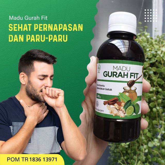 Madu Gurah Fit Obat Flu Batuk Gurahfit Obat Herbal Sakit Tenggorokan Sesak Nafas Sinusitis Asma TBC 280Gr