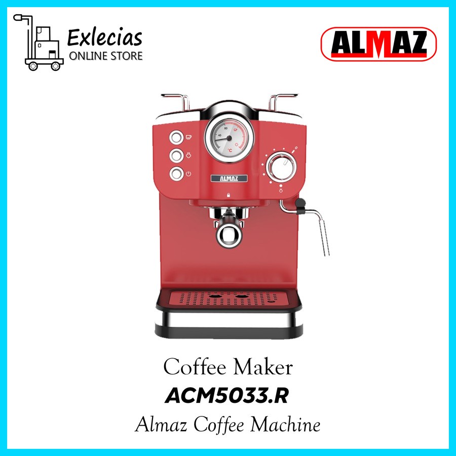 Almaz Espresso Coffee Maker Mesin Kopi Espresso ACM5033 Red