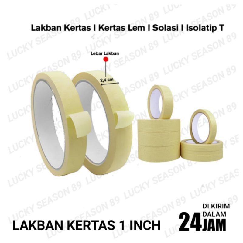 Lakban Kertas 1inch-2inch/Lem Kertas